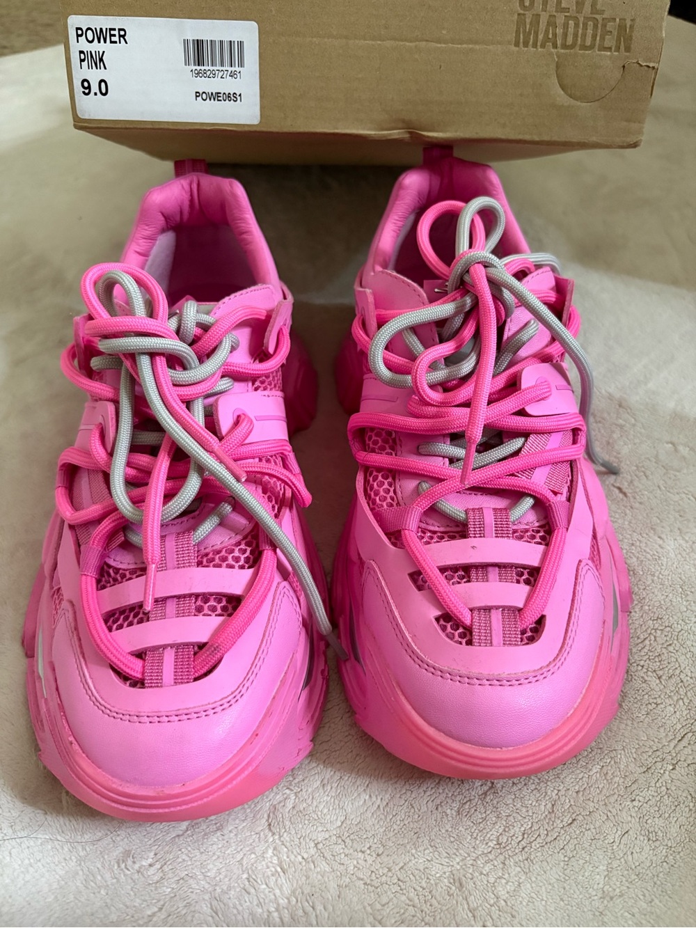 Steve Madden pink chunky sneakers